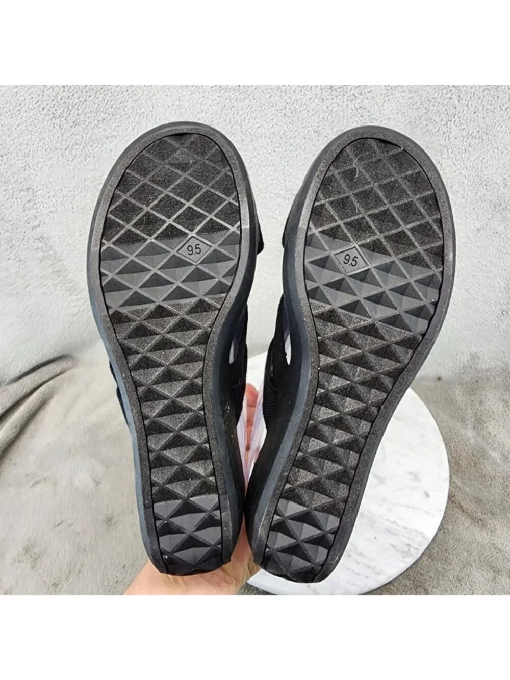 Aerosoles Shoes Womens Size 9.5 Black Fabric Slip On Sandals - Picture 7 of 11